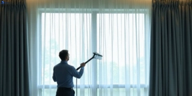 Commercial curtain steam cleaning service bannockburn hotels offices